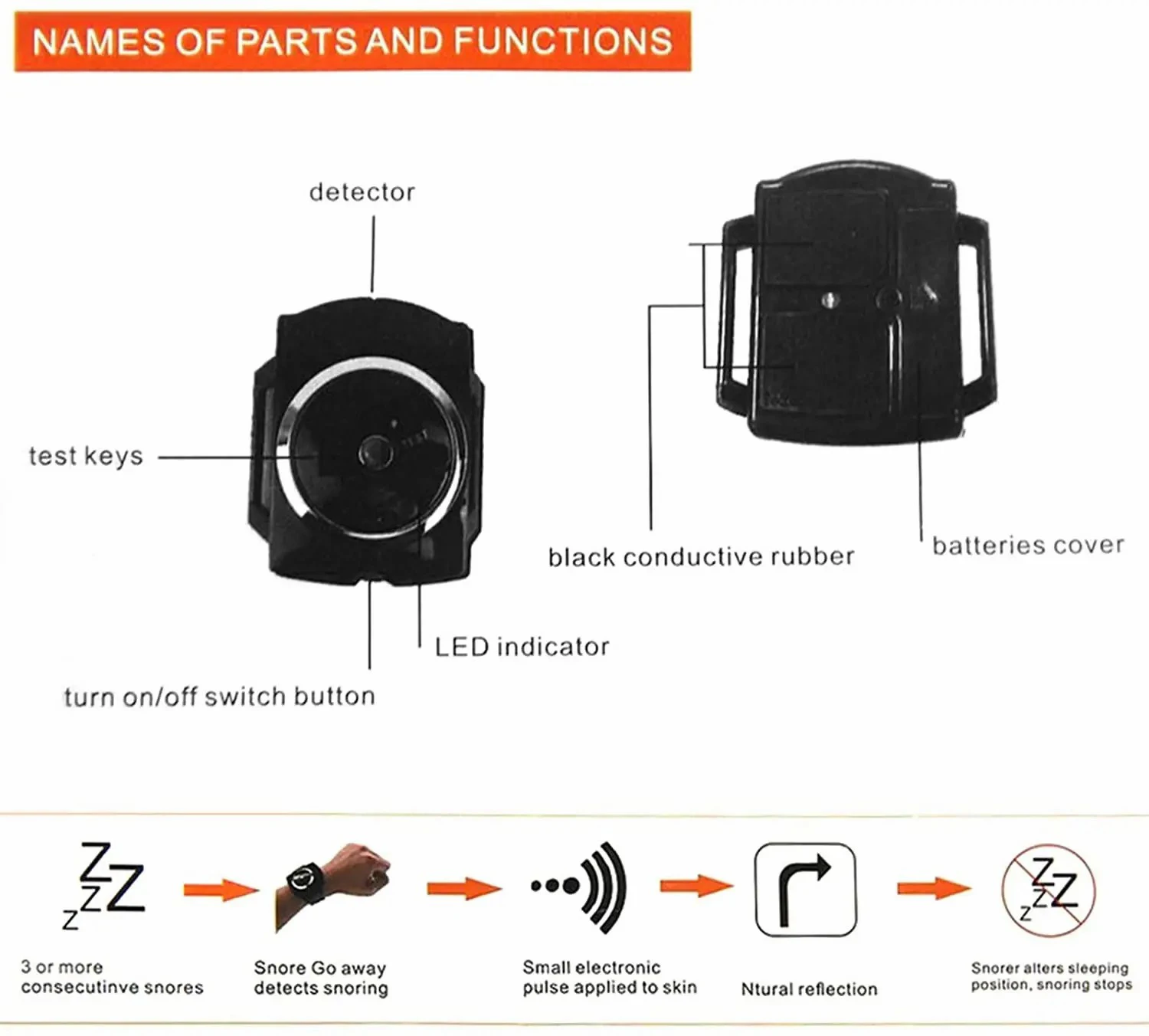 Pulseira Inteligente Antirronco para Qualidade do Sono - Imagem 6