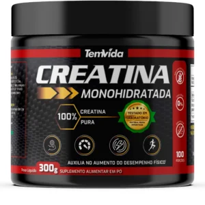 Creatina Monohidratada 300g Tem Vida para Desempenho Físico