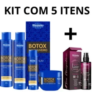 Kit Botox Capilar e Spray Protetor Térmico para Hidratação e Frizz
