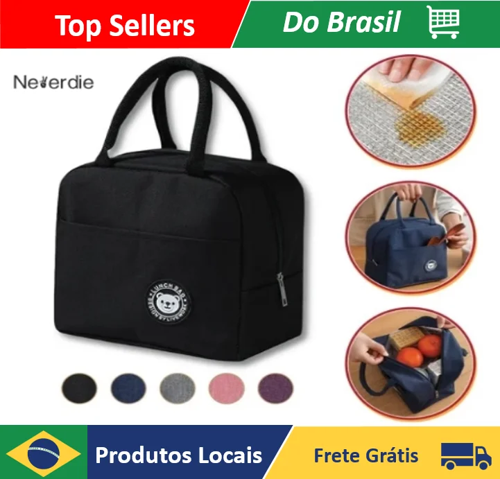 Bolsa Térmica Portátil para Marmita e Lanche com Isolamento - Imagem 3