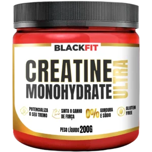 Creatina Monohidratada 200g BlackFit para Força e Massa Muscular