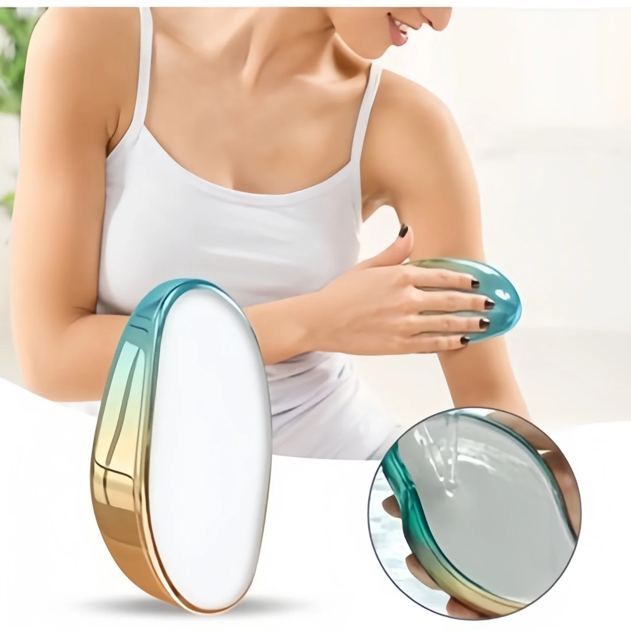 Depilador Portátil de Cristal para Remoção de Pelos e Esfoliação - Imagem 15
