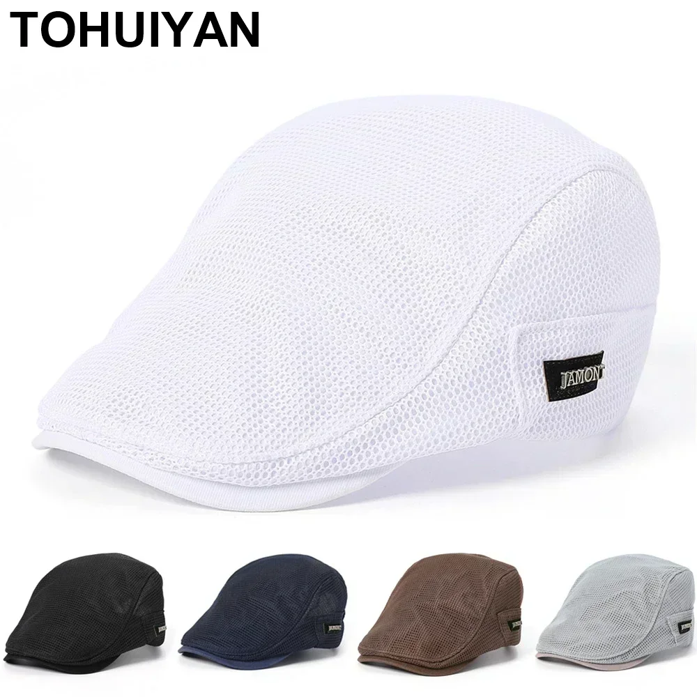 Boné Newsboy de Malha Respirável para Proteção Solar e Uso Casual - Imagem 12