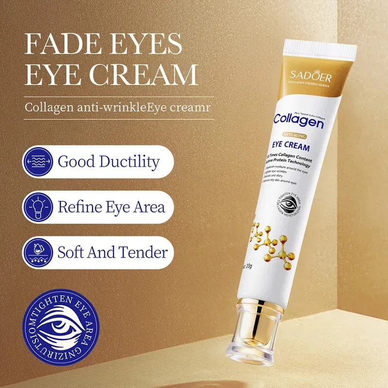 Creme para Olhos com Colágeno SADOER para Hidratação e Olheiras - Imagem 5