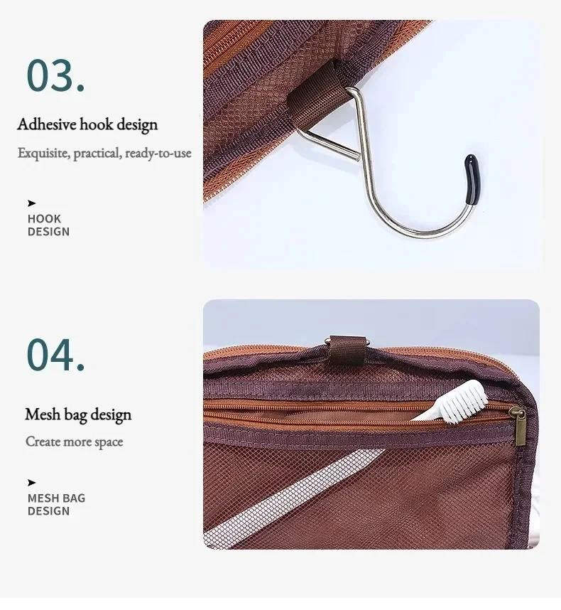 Bolsa de Higiene Pessoal para Viagem com Compartimentos Organizados - Imagem 27