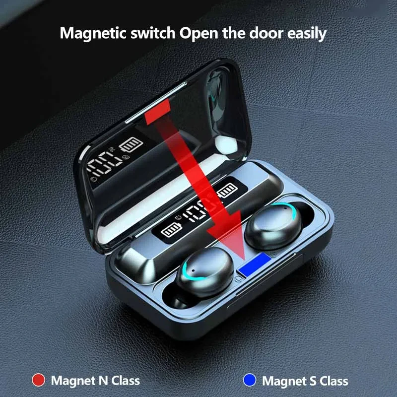 Fone de Ouvido Sem Fio Bluetooth F9-5 com Display LED - Imagem 10