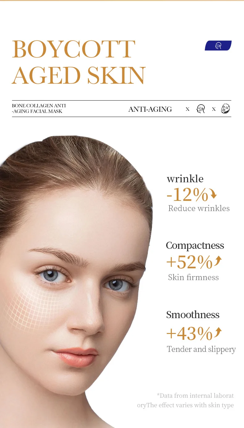 Kit com 10 Máscaras Faciais de Colágeno para Hidratação da Pele - Imagem 10