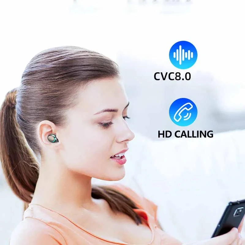 Fone de Ouvido Sem Fio Bluetooth F9-5 com Display LED - Imagem 14