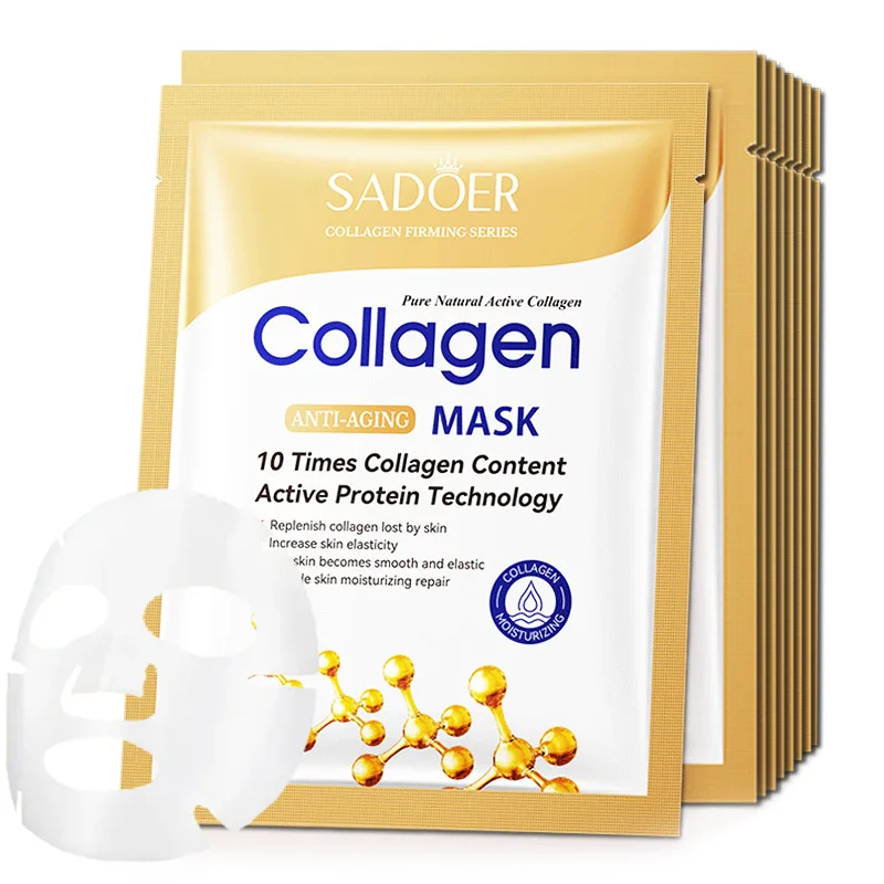 Kit com 10 Máscaras Faciais de Colágeno para Hidratação da Pele - Imagem 19