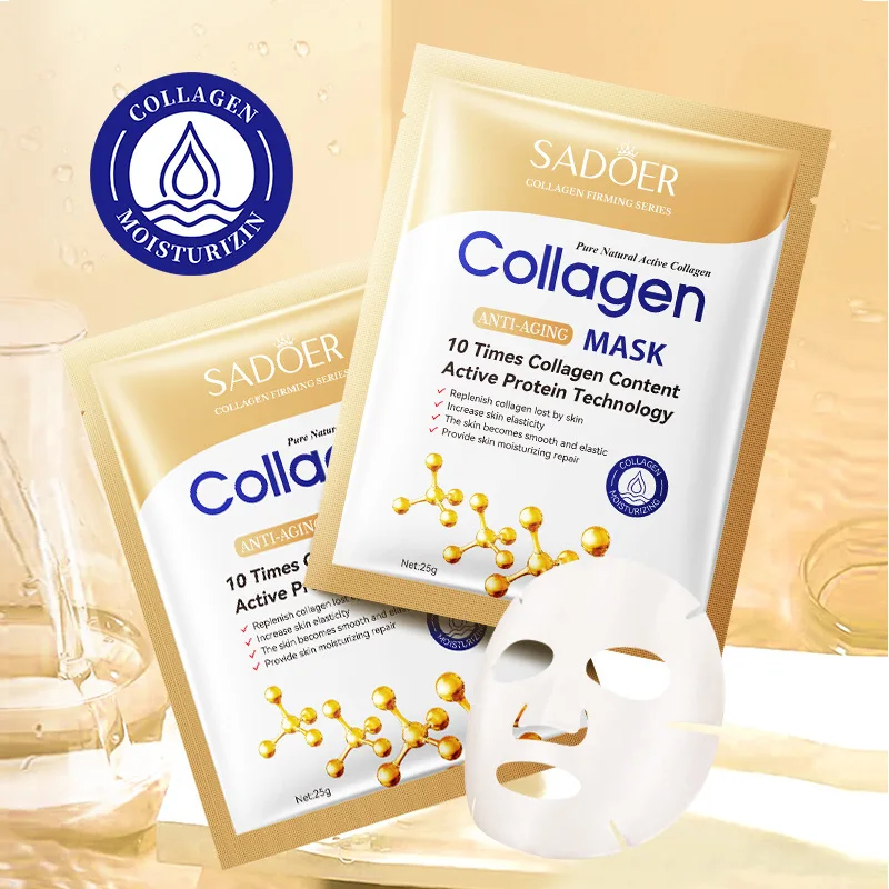 Kit com 10 Máscaras Faciais de Colágeno para Hidratação da Pele - Imagem 18