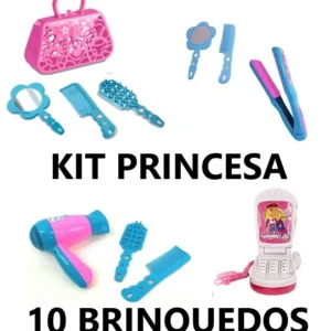 Kit de Brinquedos Salão de Beleza Infantil Faz de Conta