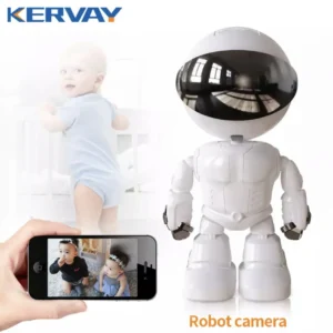 Câmera de Segurança Robótica IP WiFi 1080P com Visão Noturna