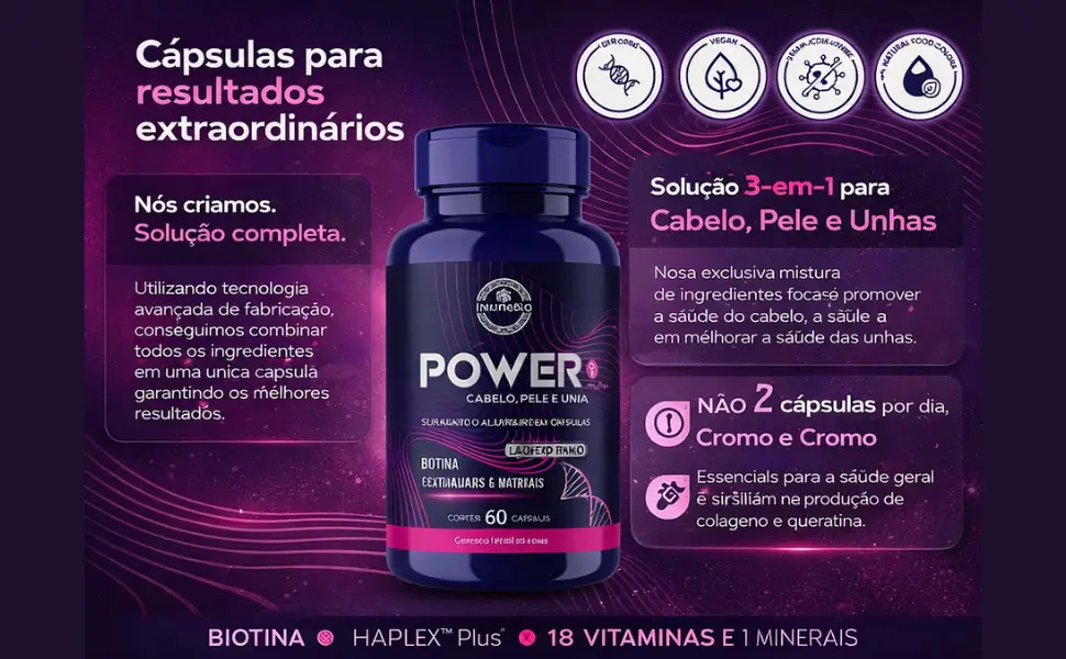 Kit Power Mulher e Ômega 3 para Cabelo, Pele, Unhas e Vitalidade - Imagem 5