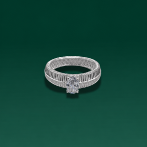 Anel Oval Duplo em Prata 925 com Zircônia