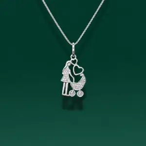 Colar Mamãe e Bebê em Prata 925